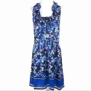 WHBM Floral Ruffle Midi Dress